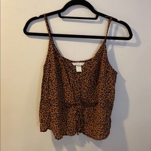 H&M cheetah print crop top